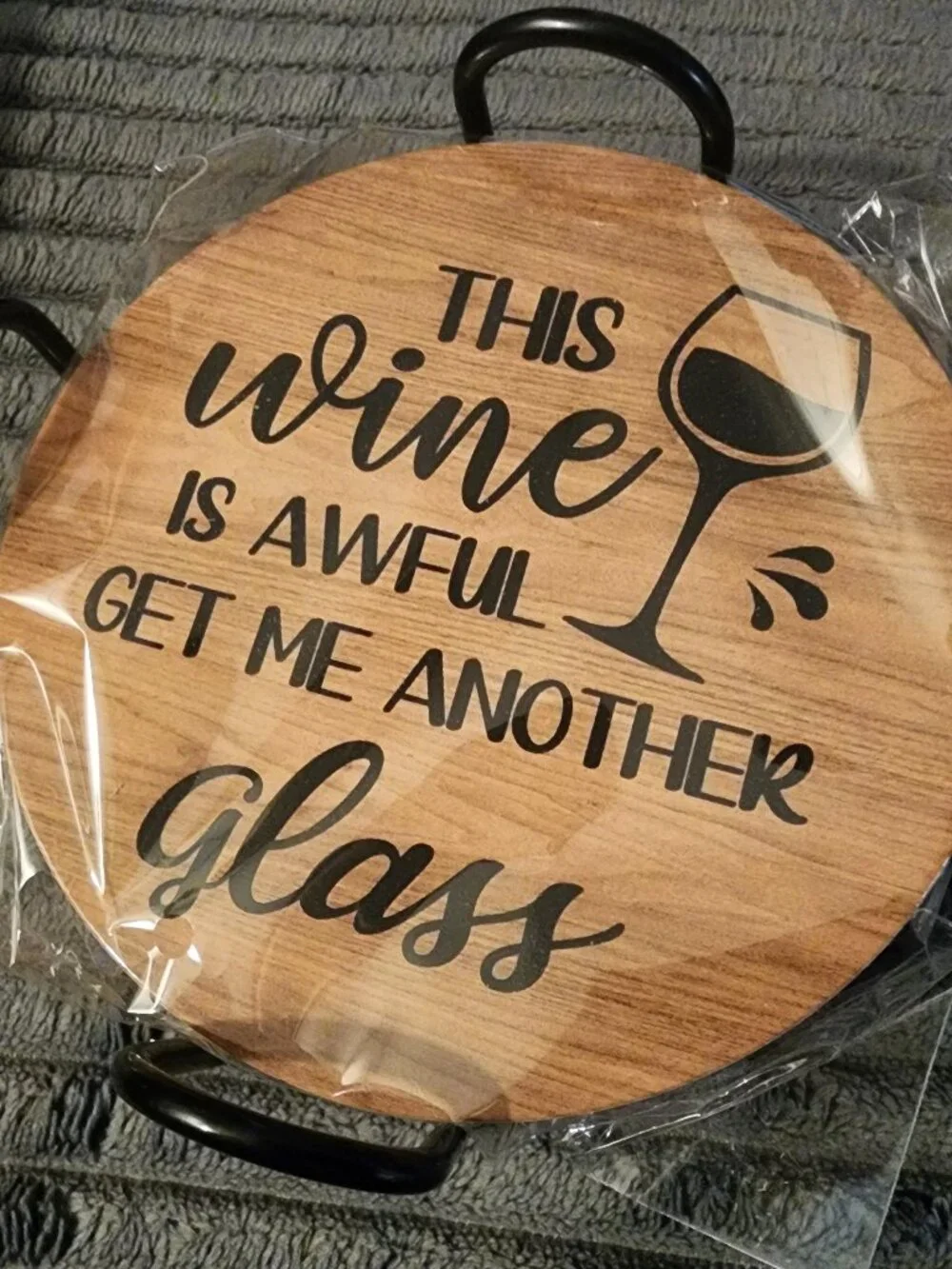 Funny Sarcastic Absorbent Ceramic Stone Coasters Set of 6 for Wine & Coffee